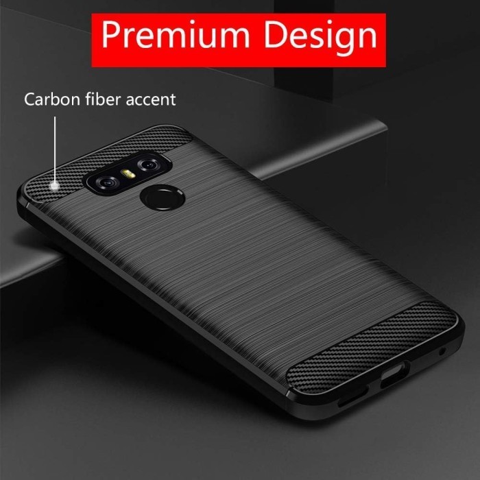 CASE LG G6 CASE SILICONE CARBON FIBER TPU DRAWING SLIM CASE - RUGGED-CARBON