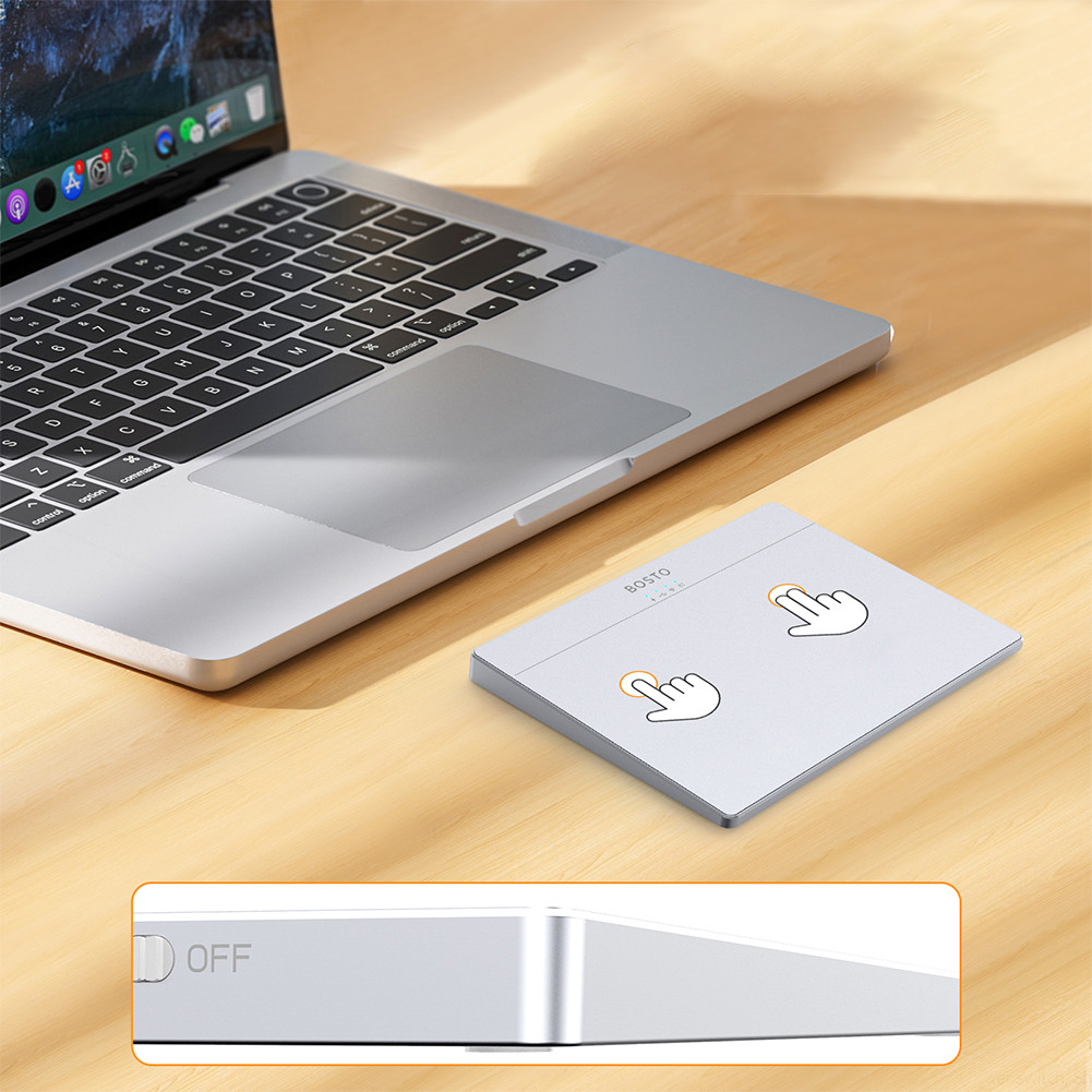 

USB Touchpad Mouse Multi-Gesture Wireless Touchpad Type-C Rechargeable Ergonomic Trackpad Mouse for Computer Notebook PC Laptop