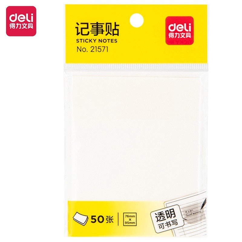 

Deli | Sticky Note Semi Transparant | 76 x 95 mm | 21571