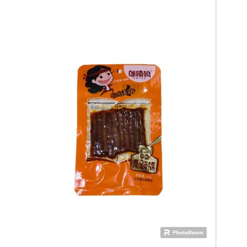 

Paket isi 10 pcs Cemilan Camilan Vegetarian Kulit Tahu Viral Snack Viral Tendon 25 g Pedas Kulit Tahu siap saji