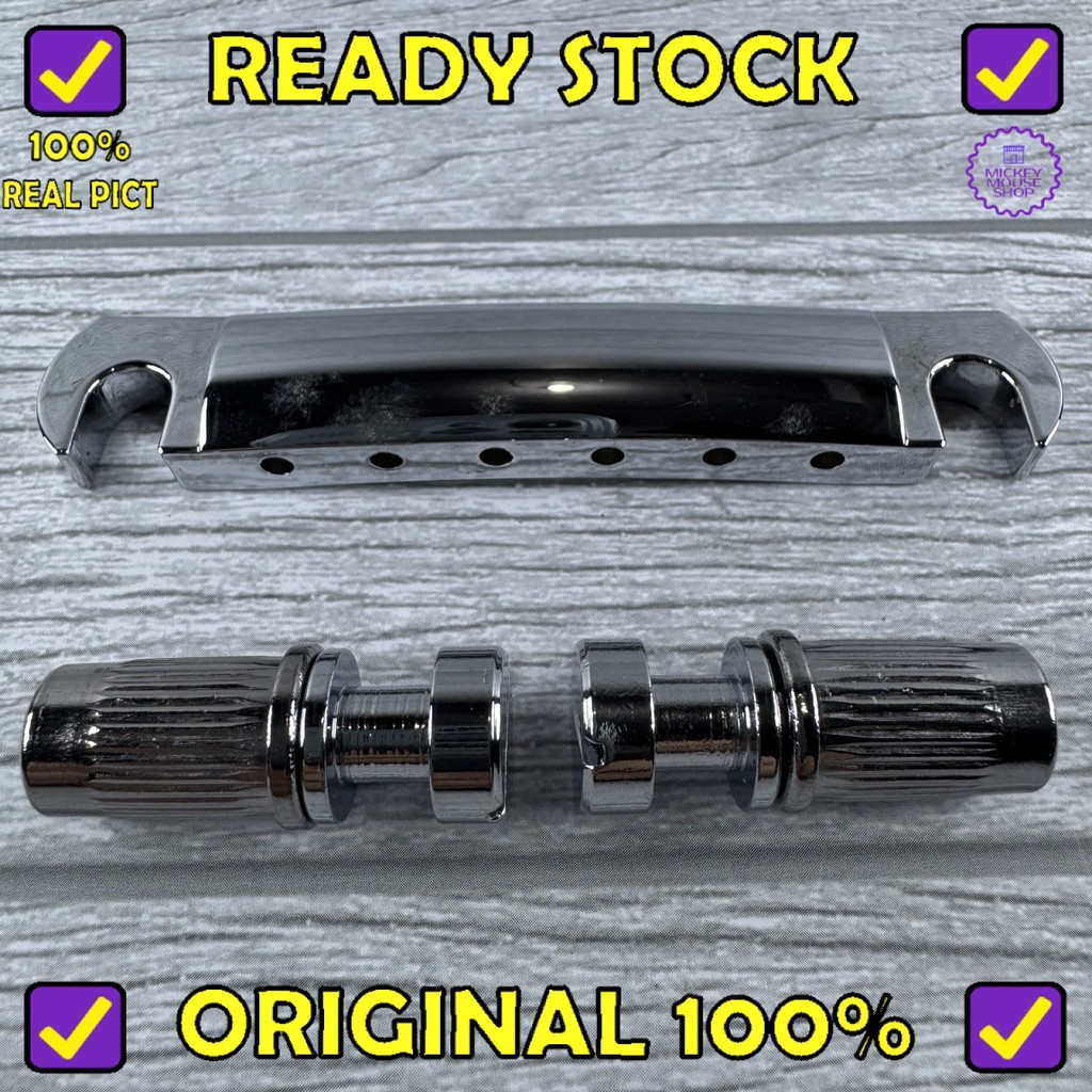 MAXCHEER M0451-3 6 String Saddle Tune-O-Matic Bridge for LP Electric Guitar Gitar Listrik Elektrik C