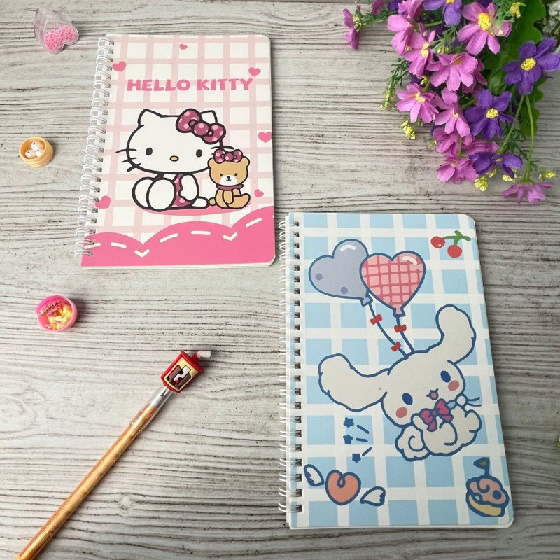 

(GTT) Buku Spiral Sanrio Ukuran A5 Kertas Bergaris Cinnamoroll Best Quality / Notebook Spiral SANRIO Hello Kitty dan Cinamorol Perlengkapan Sekolah Anak Kekinian Fancy Harga Termurah