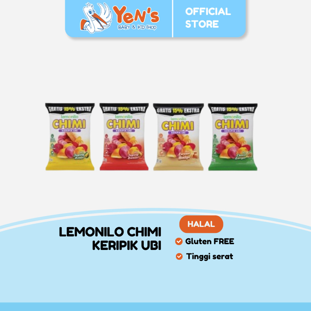 

Lemonilo Chimi Keripik Ubi 41gr Bebas gluten