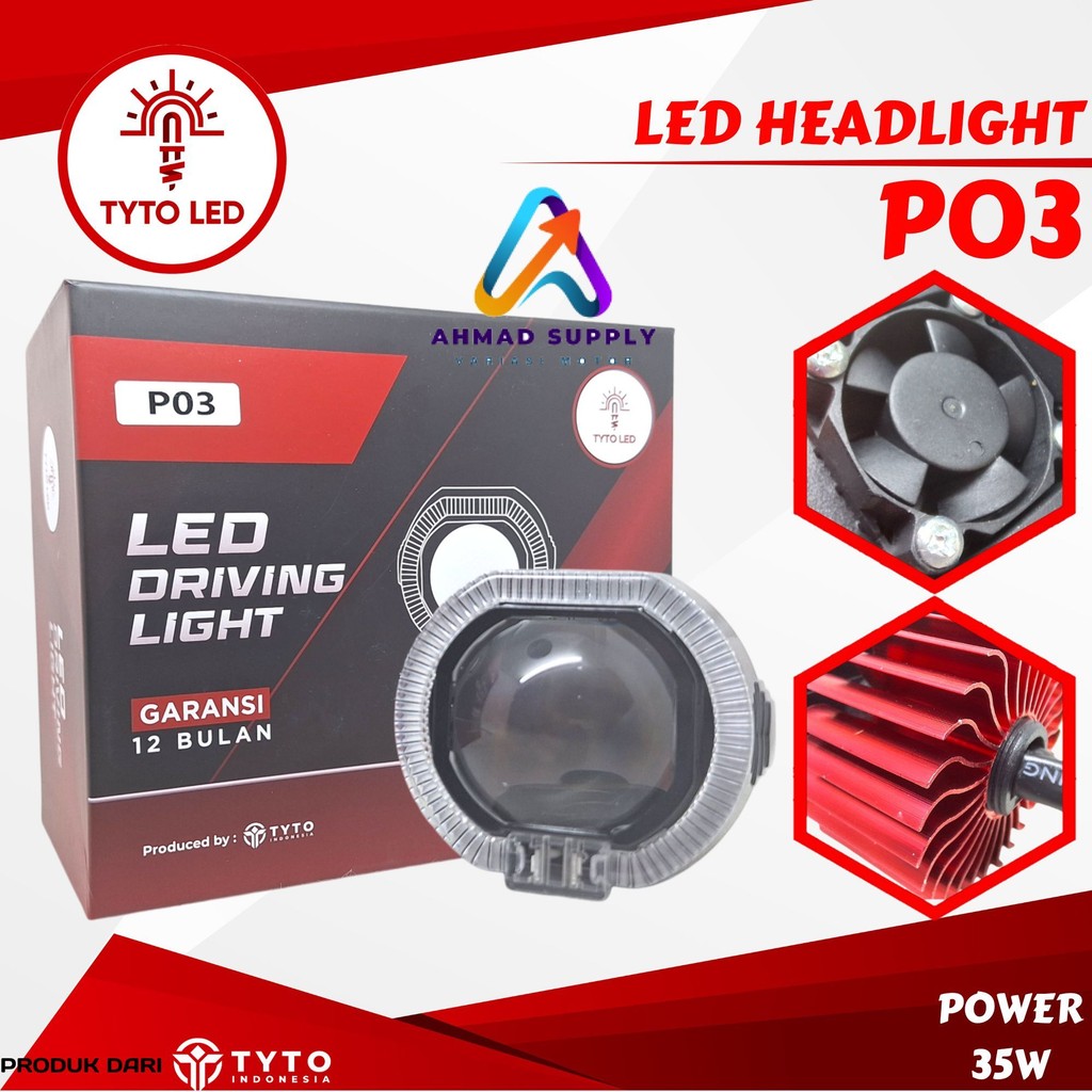 TYTO P03 Lampu Biled 2.5Inch 35Watt Demon Eyes RGB Adjustable