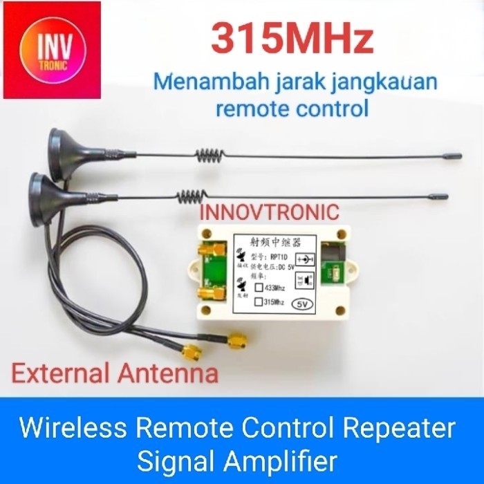 315MHz / 433MHz Wireless Remote Control Repeater Signal Amplifier - 315MHz