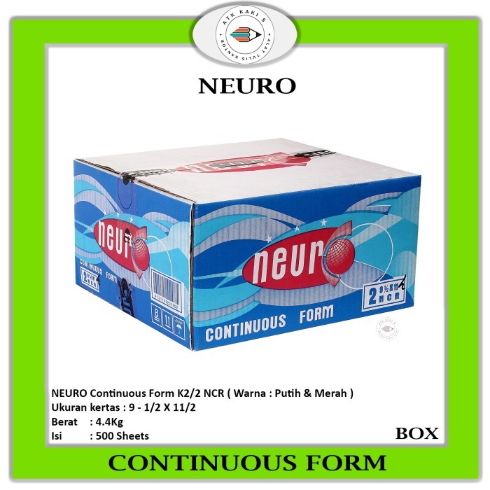

best -Continous Form 91/2 x 11 2 Ply/2 ( K2/2 Neuro ) NCR / Kertas Komputer