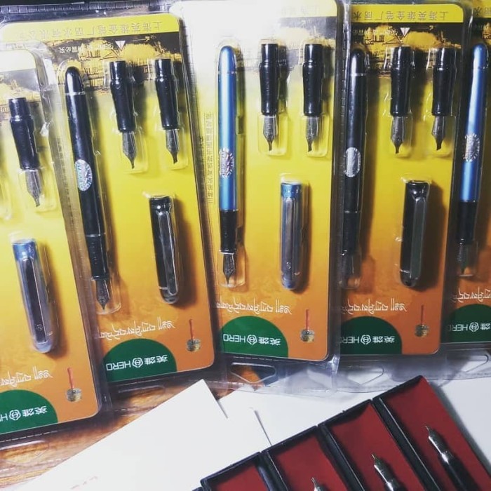

best -Hero calligraphy pen set / pena hero / pulpen kaligrafi hero - Hitam