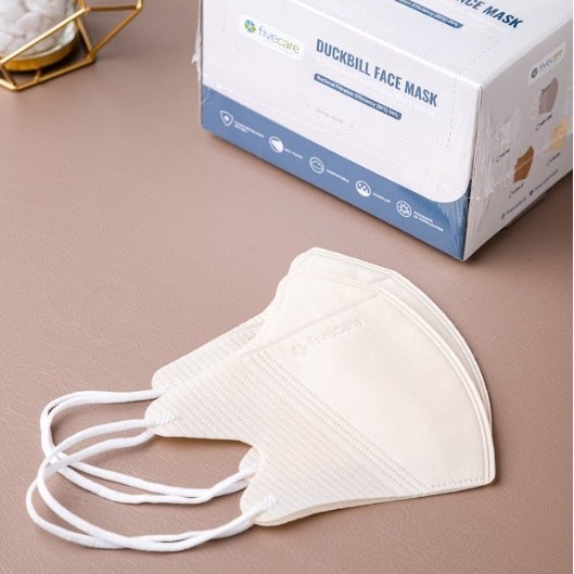 Terlaris -Fivecare Duckbill Face Mask//Masker Medis Duckbill Earloop FIVECARE - Cokelat