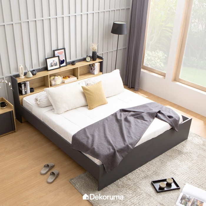 Dekoruma NOBU Headboard & Divan Tempat Tidur 180.5 cm x 200.5 cm