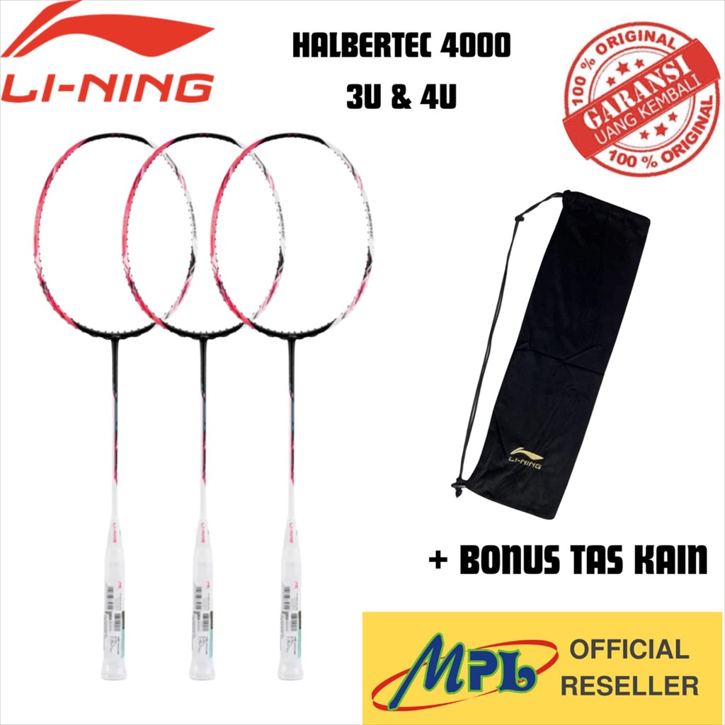RAKET BADMINTON LINING HALBERTEC 4000 3U & 4U
