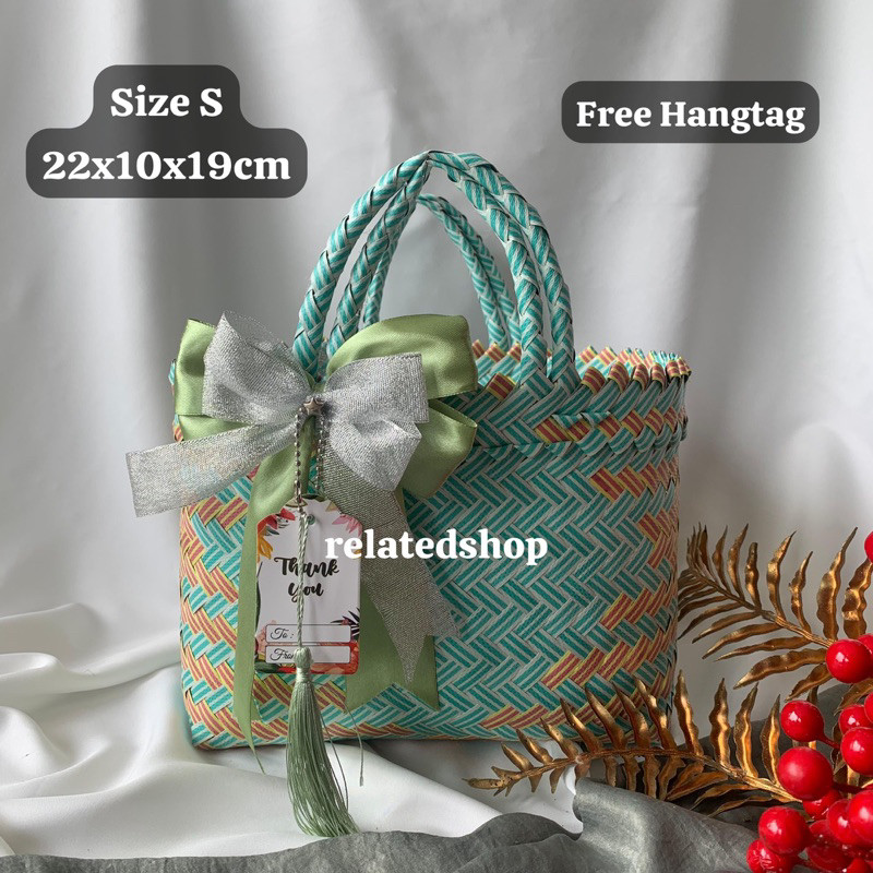 

TERLARIS!!! ANYAMAN TAS LURIK S || HAMPERS LEBARAN || PARCEL LEBARAN || SOUVENIR|| TAHLILAN