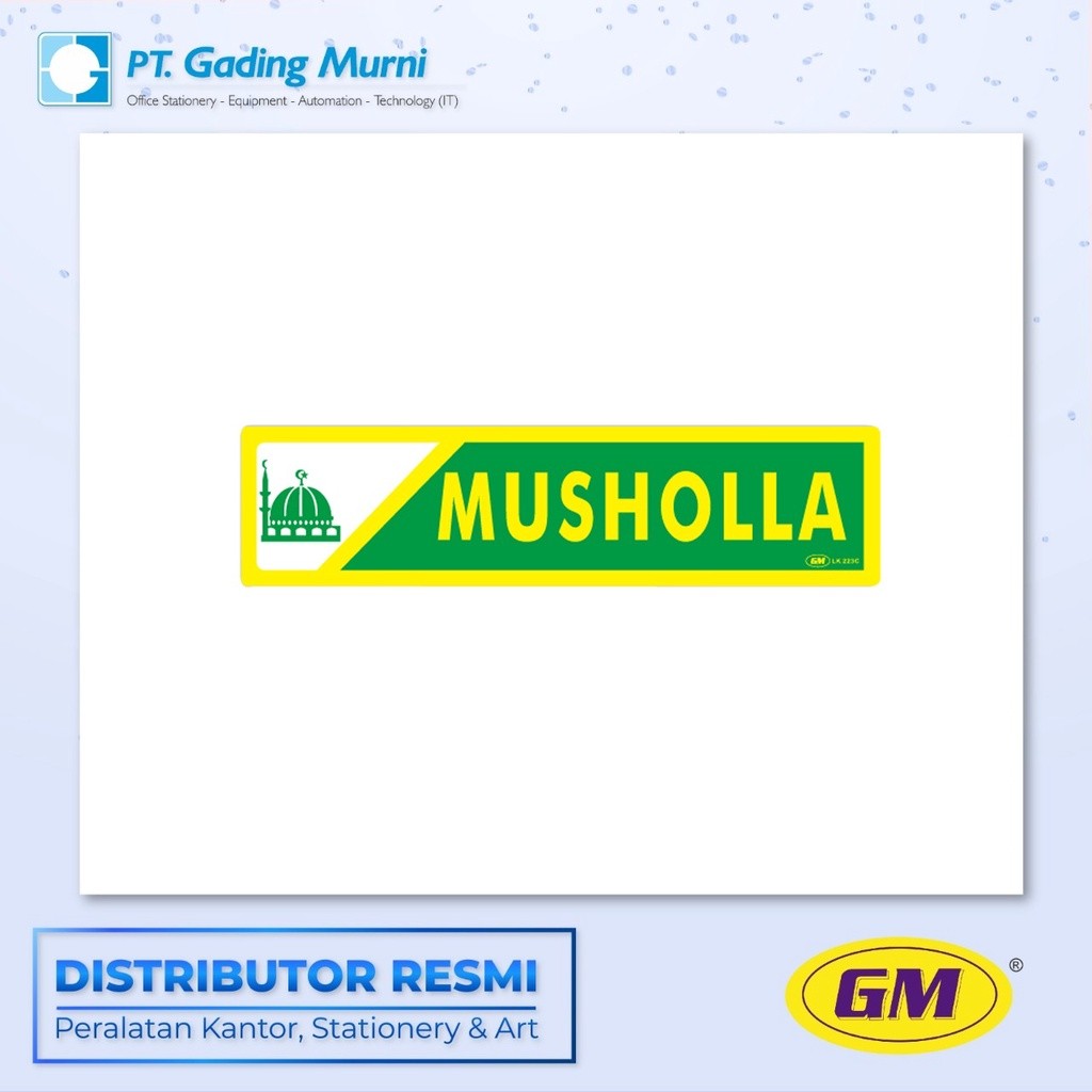 

GM LABEL KECIL LK 223 WARNA MUSHOLLA