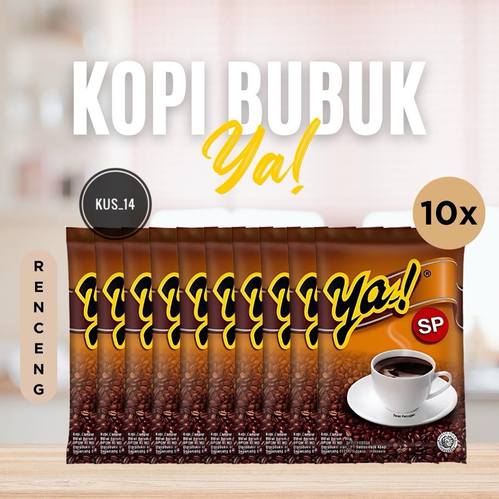 

Kopi YA 60 gr RENTENG isi 10 PCS - Kopi Sachet
