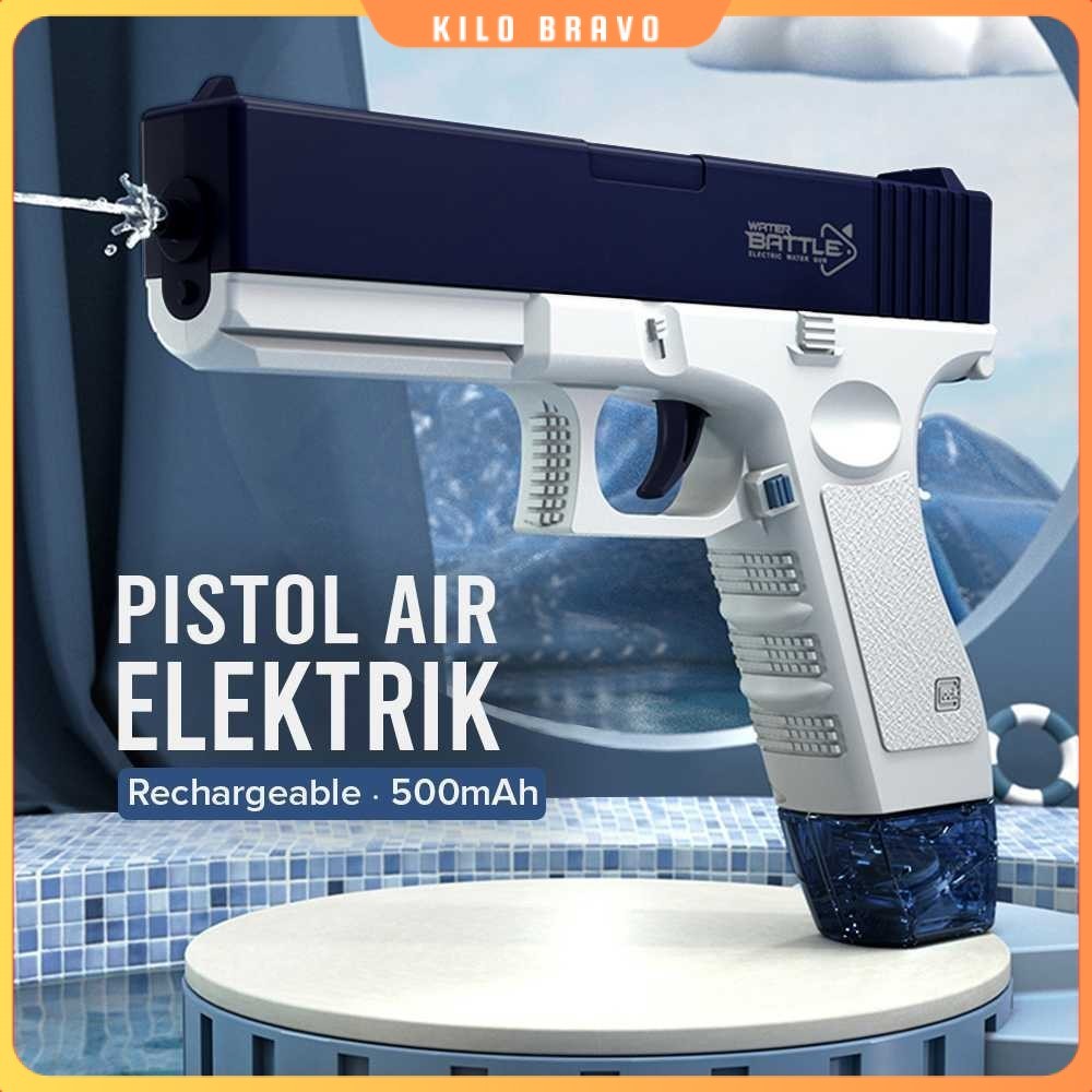 Mainan Pistol Air Elektrik Water Gun Rechargeable 500mAh - Q522