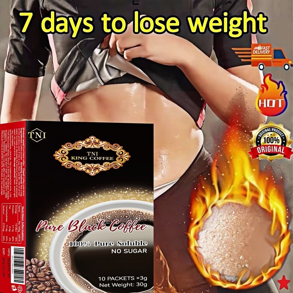 

TNI KING COFFEE Kopi Hitam Instan Murni Bebas Best slimming coffee, Slimming Coffee,Fats Blockers and Burners Appetite Suppresant anti oxidant coffee weight loss coffee 10 sachet good for slimming