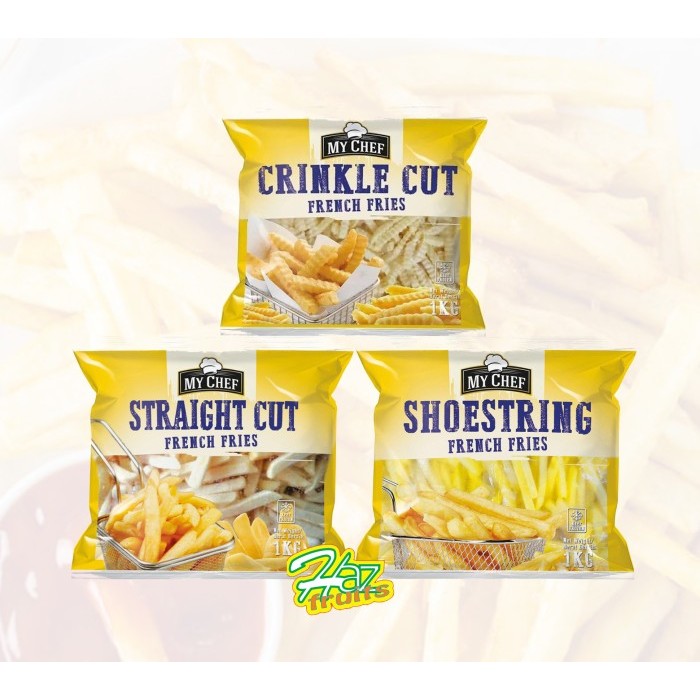 

My chef Potato French Fries Frozen / Kentang Siap Goreng Beku - 1 KG - Shoestring