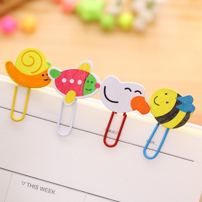

Penjepit Klip Kertas Karakter Paper Clip Korean Push Pin Set 12pcs 889