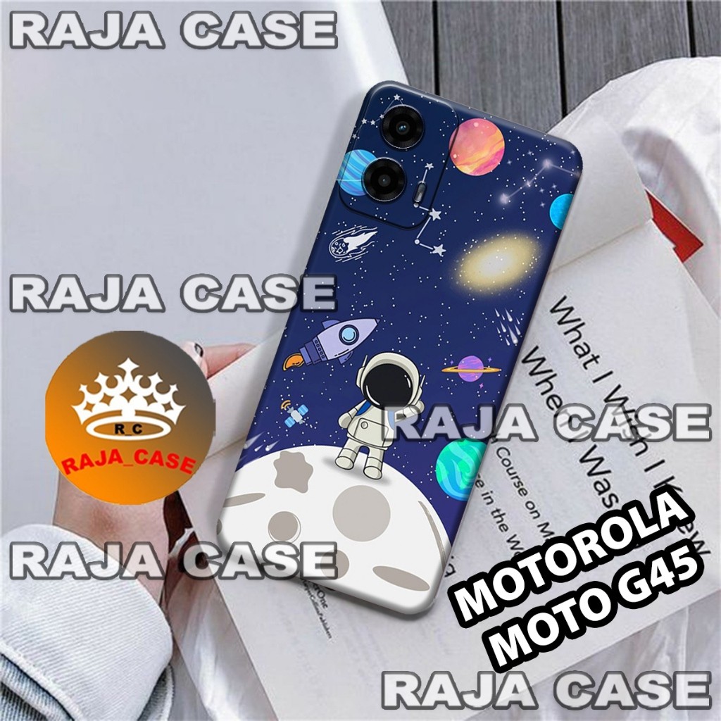 Rc17/Softase karet MOTOROLA MOTO G45 - Motif Astronot - Case Hp MOTOROLA MOTO G45 - Casing MOTOROLA 
