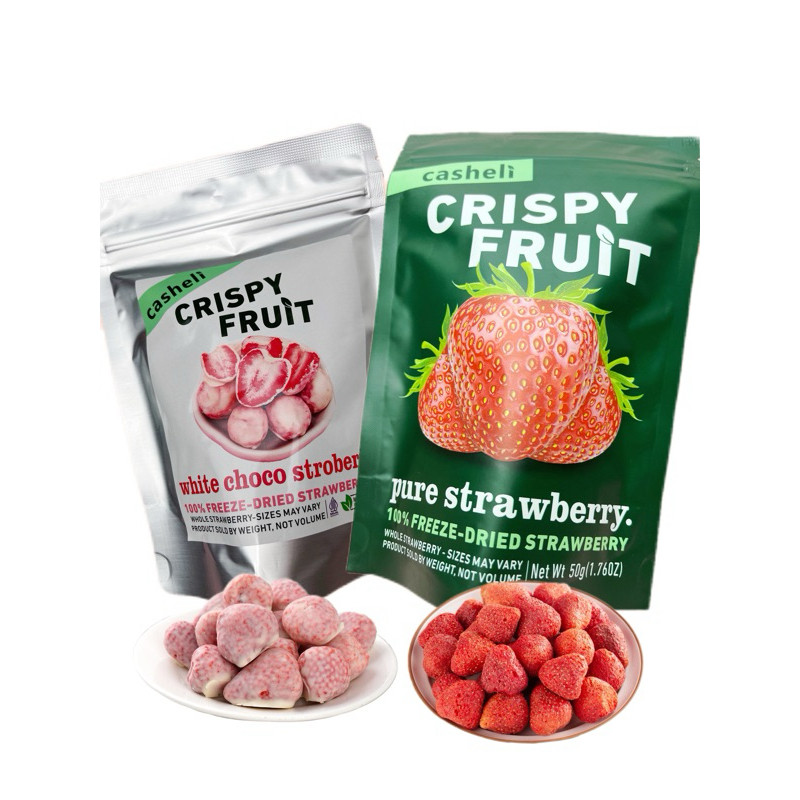 

casheli 105g Bundle of 2 Freeze-dried Strawberry 50g + Chocolate Coated Freeze-dried Strawberry 55g