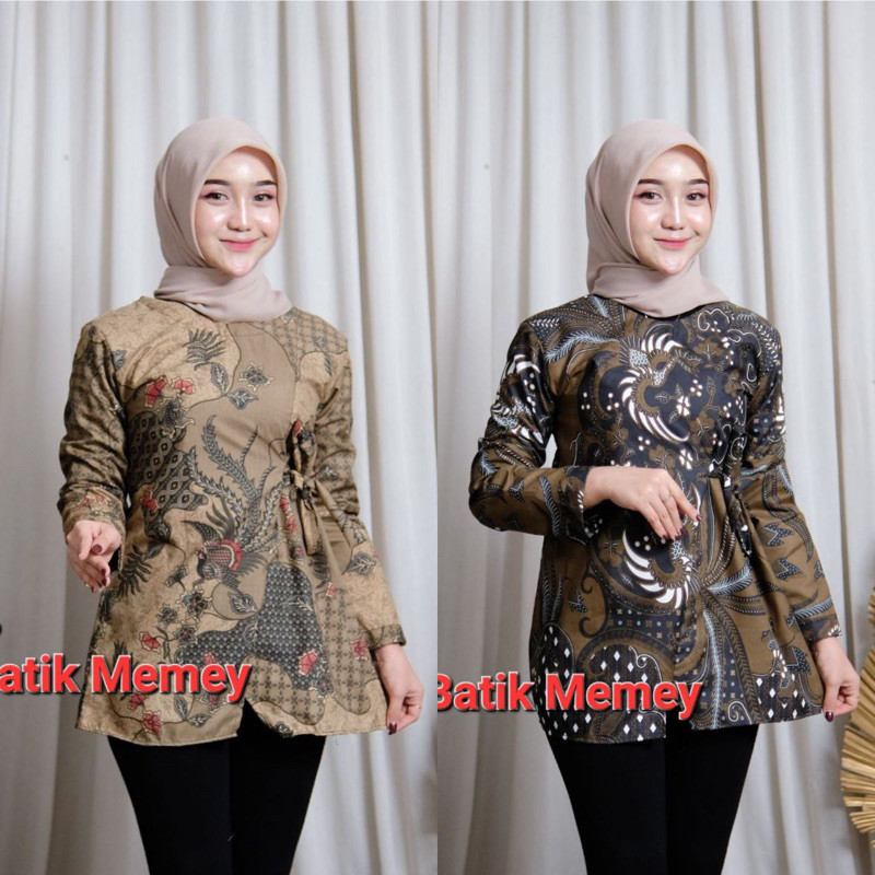BAHAN PREMIUM / Atasan Batik Dolby Dolbi Dobby Doby Tenun Sutra Tulis Halus Katun ATBM Baron ,Saromb