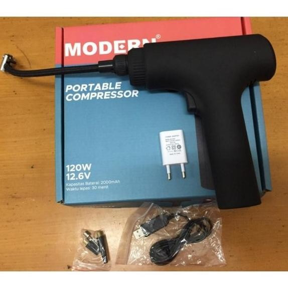 MODERN POMPA KOMPRESOR MINI BAN MOBIL/ MOTOR BATERAI CAS PORTABLE