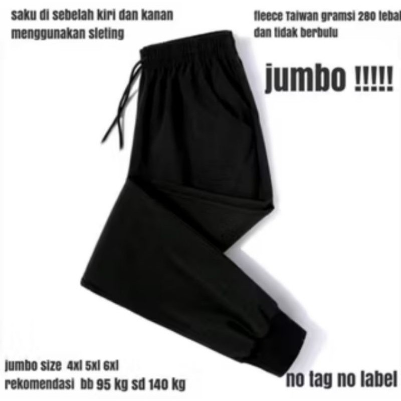 Celana Training Jumbo 4XL-6XL Celana training panjang pria wanita