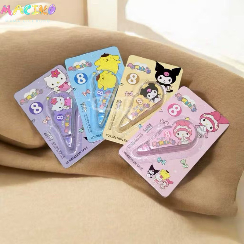 

MCK - Correction Tape Students Stationary School Supplies 8M Multiple Color Tipe-x Karakter Lucu Penghapus PenaTip-ex Kertas Mini