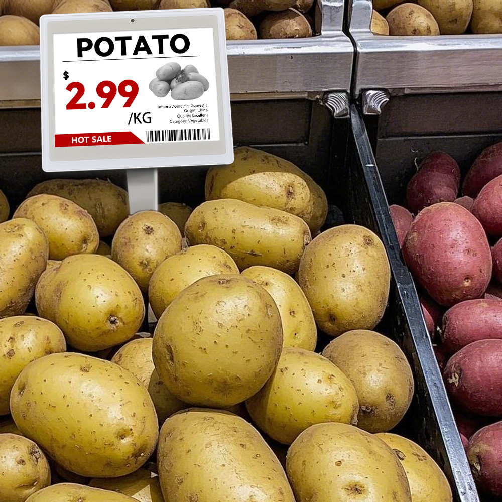 

Supermarket Electronic Digital Price Tags RFID ESL Electronic Shelf Label Color E Ink Display Ble Connectivity ABS Paper