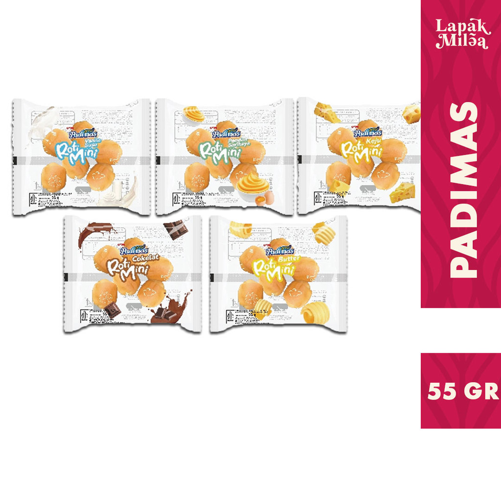 

Padimas Roti Mini Isi Coklat Sarikaya Strawberry Butter 55gr