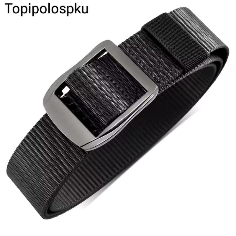 Ikat Pinggang Canvas Premium Sabuk Canvas Gigi Kepala Besi Sabuk Pria