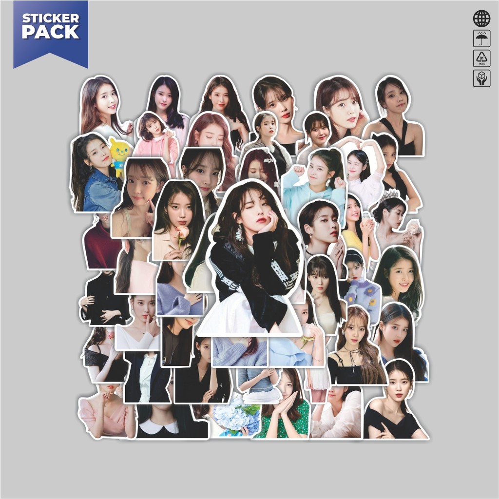 

[100PCS]Stiker Pack Stiker LEE JI EUN (IU) Aesthetic Vinyl Anti Air Dekorasi Sticker Laptop Buku Journal Koper Helm Casing HP Gitar Helm Skateboard