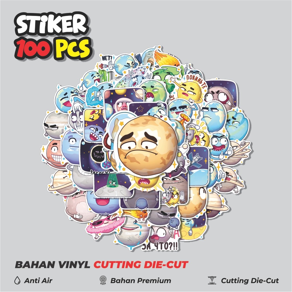 

Terbaru! 50 pcs Stiker Parade Of Planets Dekorasi Lucu Kreatif untuk Notebook, Skateboard, HP