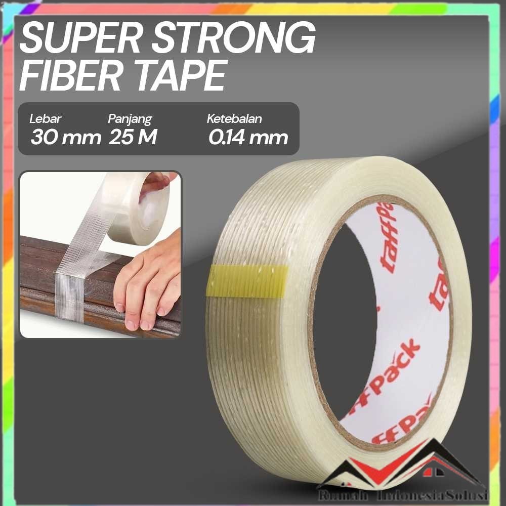 

TaffPACK Lakban Super Strong Fiber Tape Isolasi Bening 25M - GF25M