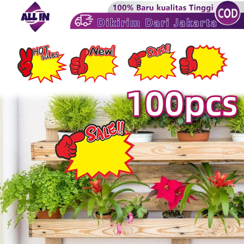 

100pcs Label Harga Pop Card Kertas Harga Promo Pop Card Price Tag Kartu Promosi Sale Kertas
