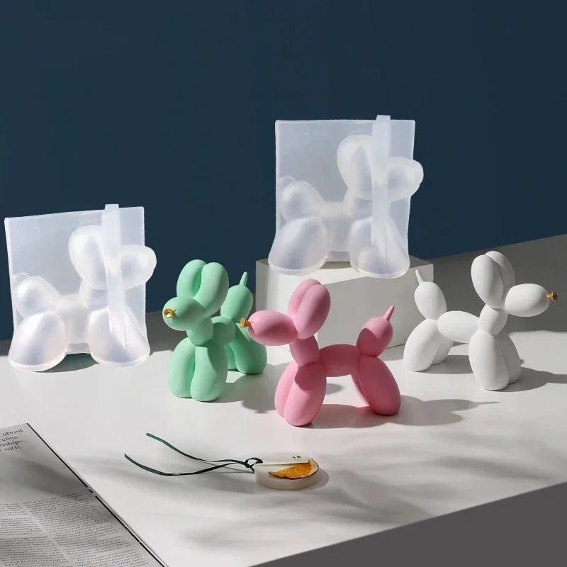 

Candle Mold Stereoscopic Balloon Dog Decoration Resin Gypsum Aromatherapy Candle 3D Silicone Mold