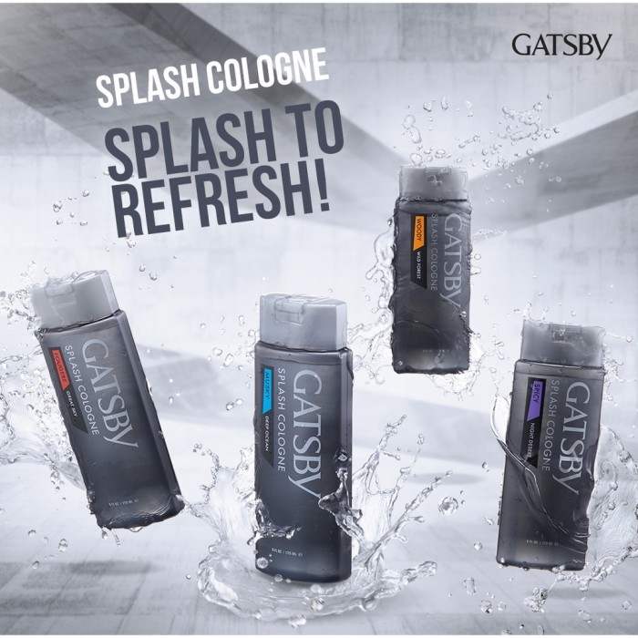 Gatsby Splash Cologne 175 ml / Gatsby Parfume Pria 175ml