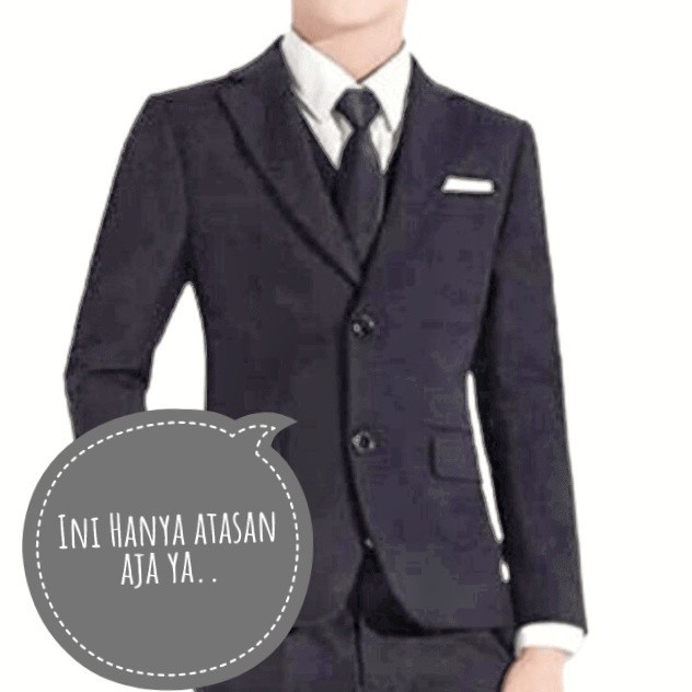 ✨LARIS✨ -JAS ANAK ATASAN BLAZER AJA WARNA HITAM BLACK SIZE 4 SAMPAI 13 TAHUN - Jas Atasan, Anak 12/1