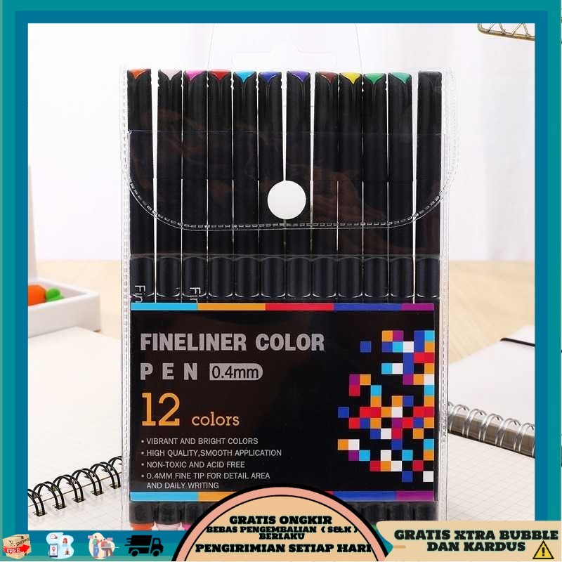 

TQK - Tlevino Pena Warna Drawing Pen Fine Point Art Watercolor 0.4mm - TV4