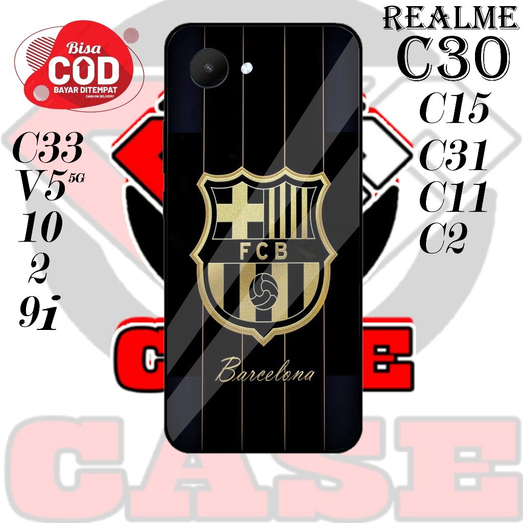 DKC MOTIF BARCELONA HARDCASE  REALME C30 /  C31 / C33 / C15 / C11 / C2 / REALME 2 / REALME 10 / V5 (