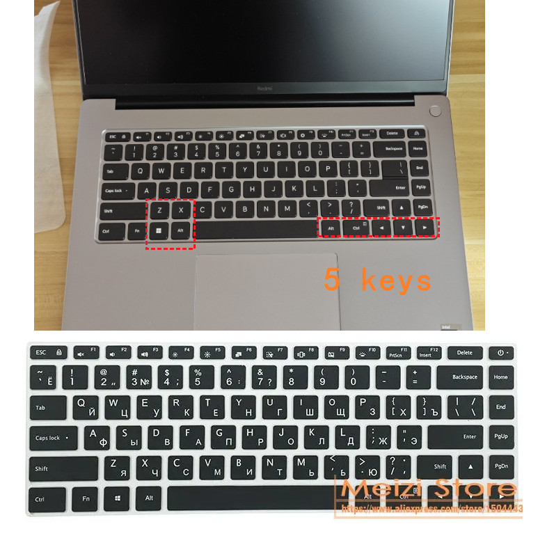 Silicone Laptop Keyboard Cover skin Russian For  Redmi book 16 2024 / Redmibook 16 2024 (not fit  Re
