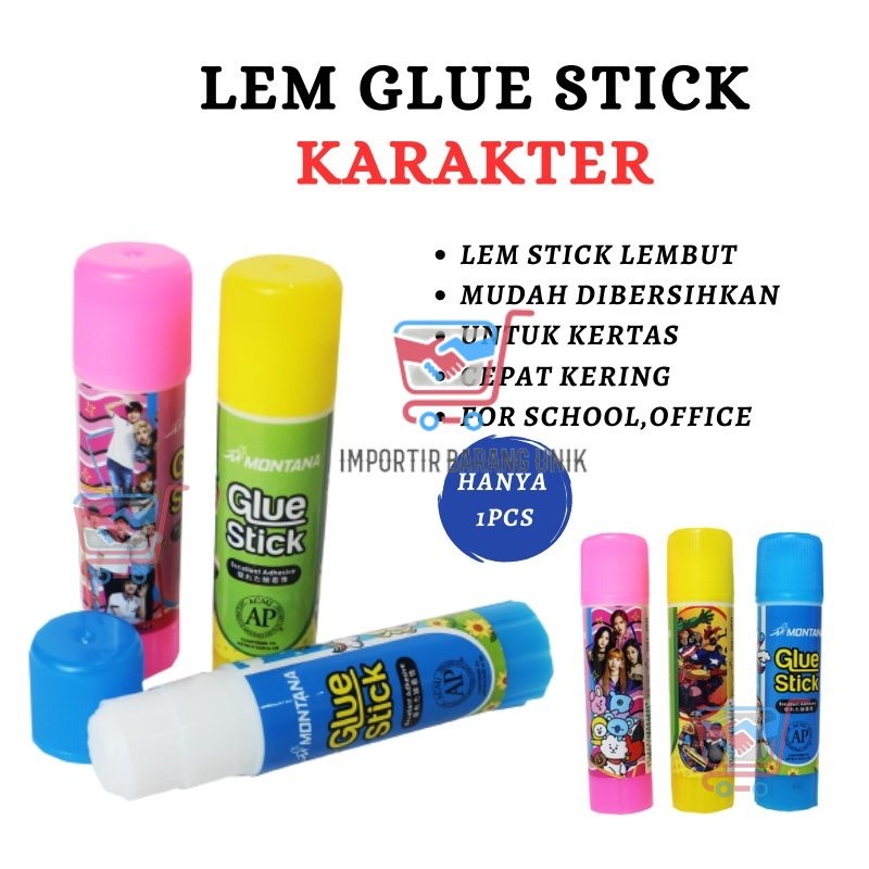 

-F205- Glue Stik Montana / Lem Batang / Lem Kertas Karakter