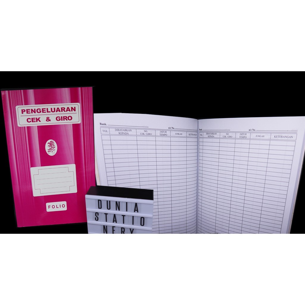 

Buku Perkantoran/Bisnis Pengeluaran Cek & Giro Folio