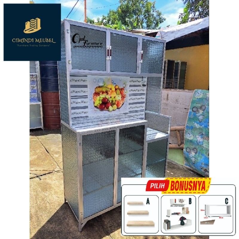 PROMO Rak Piring 3 Pintu Magicom Minimalis Termurah Terlaris Cirebon Kuningan Majalengka Indramayu S