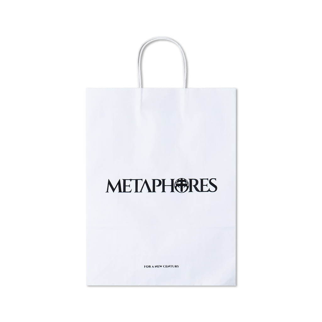 

Metaphores Shopping Paper Bag - White