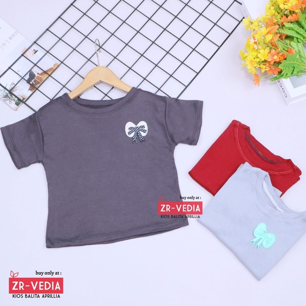 Lolipop Shirt uk 1-2 Tahun / Blouse Lengan Atasan Kaos Anak Perempuan Baju Kids T-Shirt Polos Import