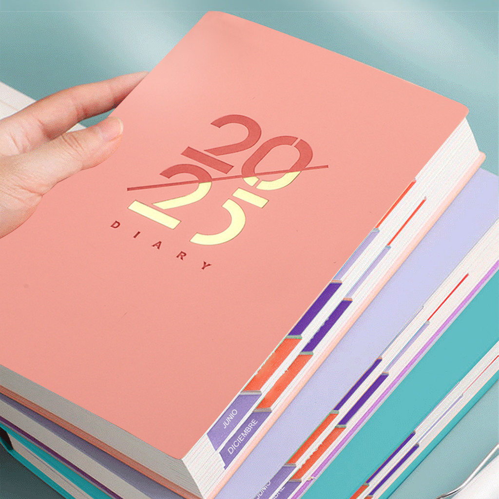 

2025 January-December Planner Spanish Language Notebook A5 PU Leather Cover School Agenda Plan Weekly Monthly Diary Organizer