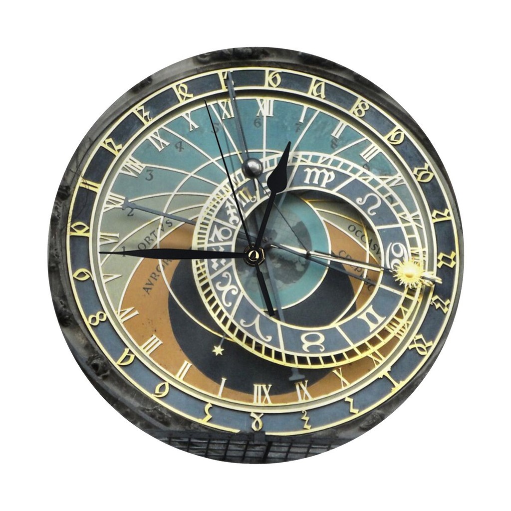 

Prague Astronomical Wall Clock Room Decoration Clock Must-have Ornament Round