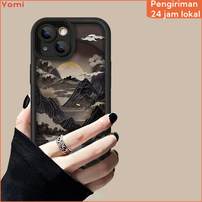 Softcase Tahan kejut Casing aesthetic moon Case Oppo A5s A3s A12 A16 A15 A17 A54 A57 A38 A18 A53 A33