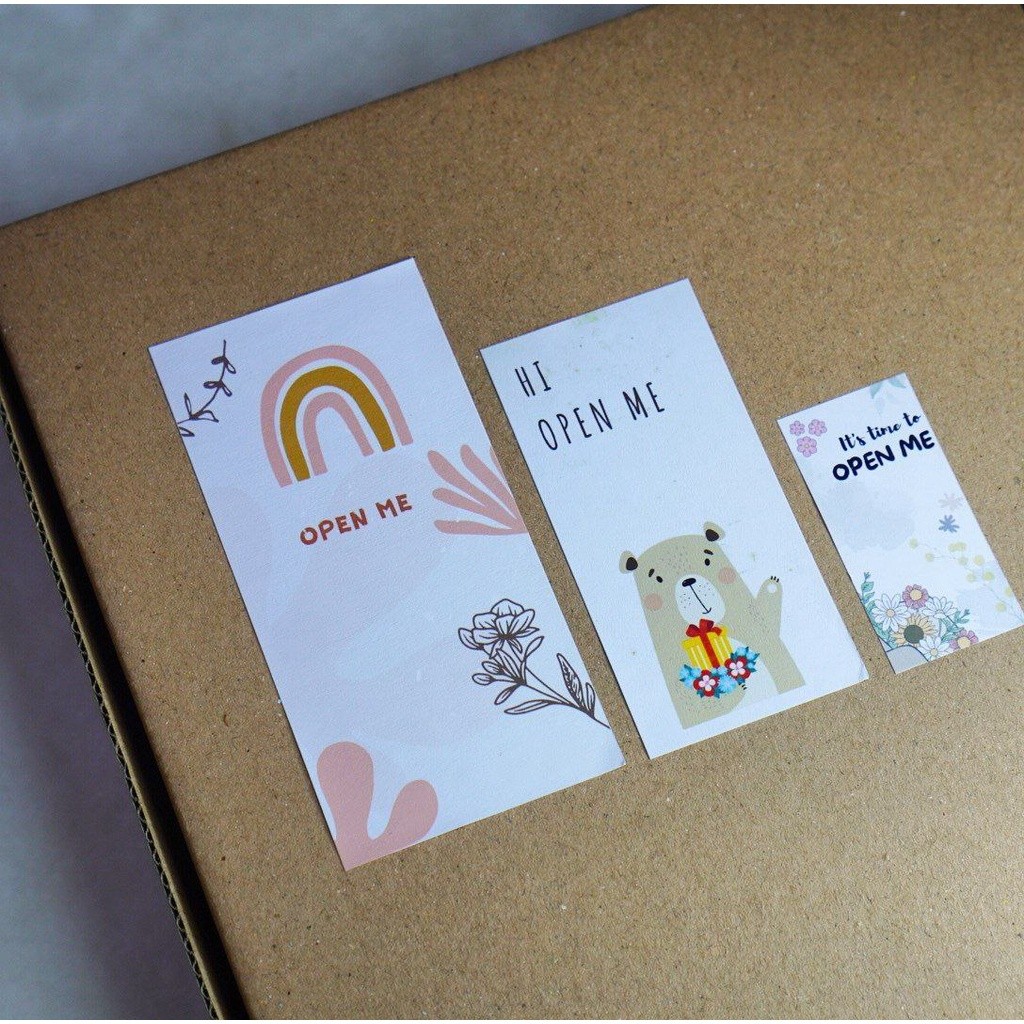 001 stiker segel box open me / STICKER SEGEL KOTAK SEAL BOX custom design