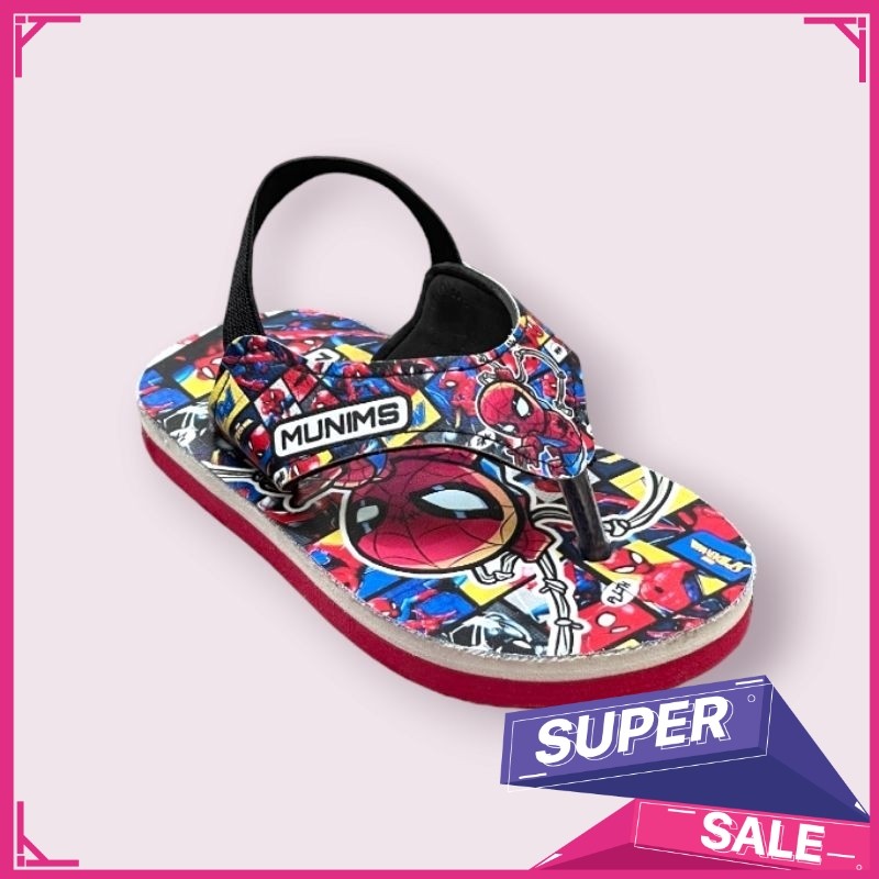 Munims Sandal Tali Anak Cowok Karakter Spiderman Sendal Anak Kekinian